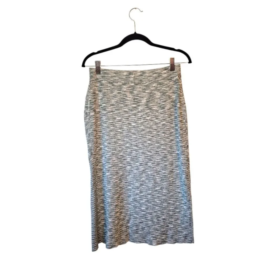 Sadie & Sage Women's Green And White Space Dye Full Moon Midi Skirt Size M NWT